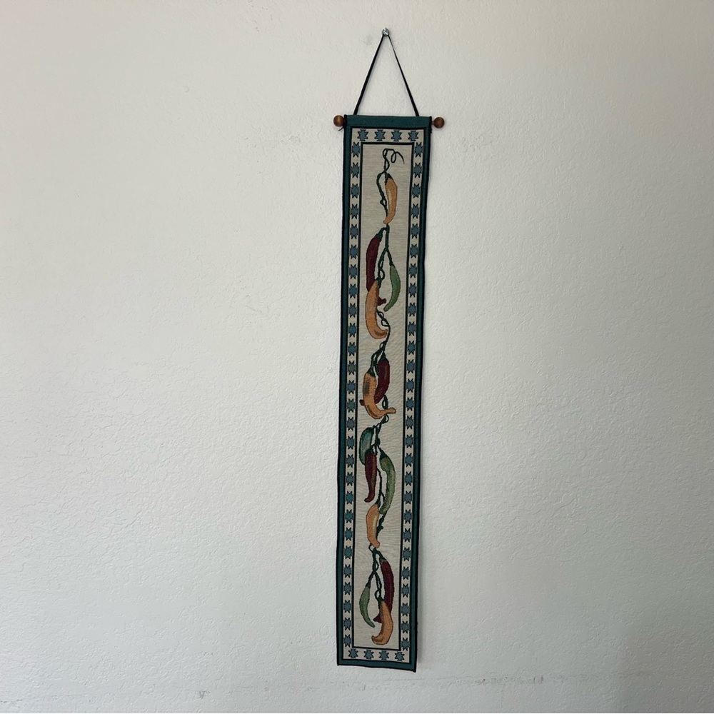 Vintage Hanging Bell Pull Tapestry Red Hot Chili Peppers 41” Made In USA‎